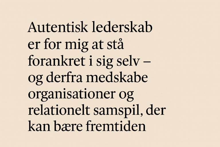 Autentisk lederskab